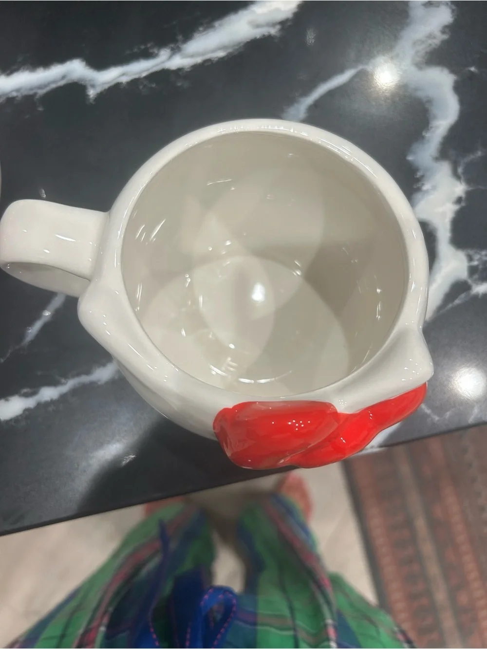 Hello Kitty White Ceramic Mug with Red Bow NWT